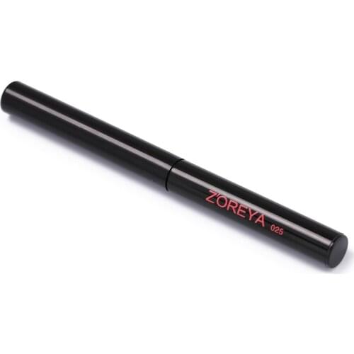 Portable Retractable Lip Brush Bright Black Circular Tube Makeup Tool with Polyamide Hair
