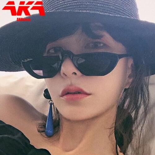 AKAgafas Cat Eye Women Sunglasses 2021 Vintage Small Frame Sun Glasses Metal Classic Female Driving Eyewear Mirror Oculos De Sol