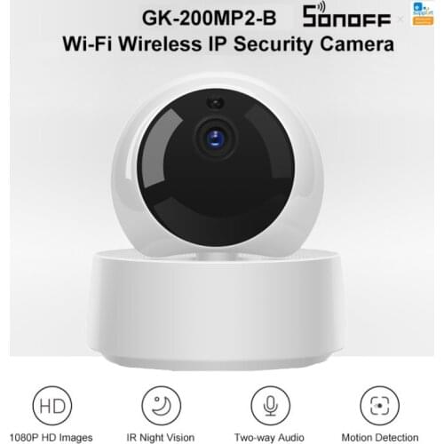 SONOFF GK-200MP2-B 1080P HD Mini Wifi IP Camera Smart Wireless 360 IR Night Vision Baby Monitor Home Automation Surveillance Cam