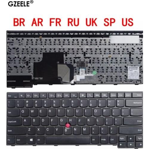 SP/BR/RU/FR/UK/US/AR New Keyboard for LENOVO E450 E455 E450C W450 E460 E465 Replacement