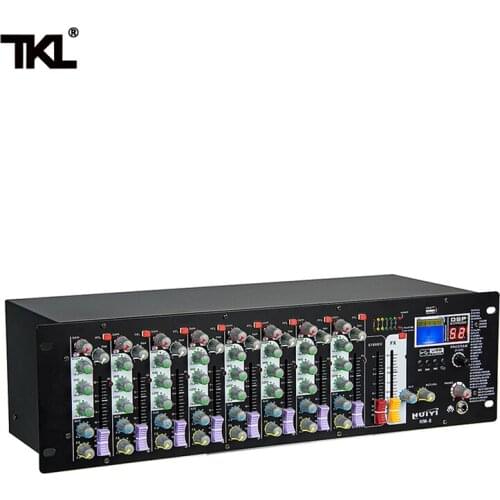 TKL HM-8 8-Channel audio with USB DJ Sound Mixing Console 48V Power switch mixer for karaoke KTV marth party
