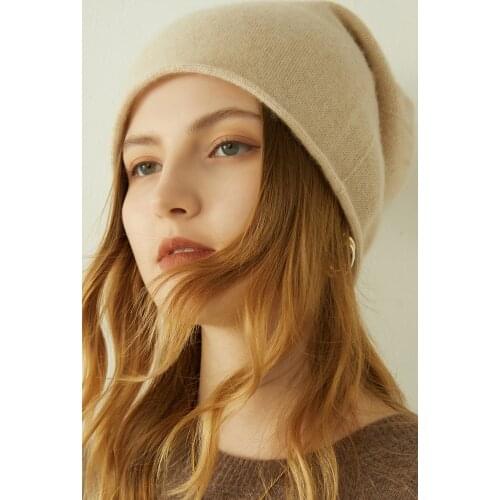 KOIJINSKY Top womens knitted cashmere hat in autumn and winter 2021
