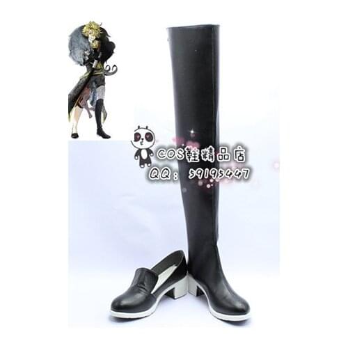Touken Ranbu Online Shishiou Black Girls Halloween Cosplay Shoes Boots X002