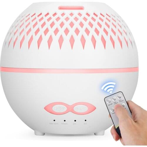 400ml Ultrasonic Air Humidifier Aroma Essential Oil Diffuser Wood Aromatherapy Cool Mist Maker Fogger with Remote Control