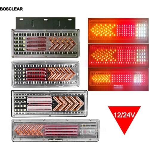 High quality 24V Car Truck LED Rear Tail Light Flowing Signal Warning Light Rear Lamp for Trailer Caravans UTE Campers ATV Boats
