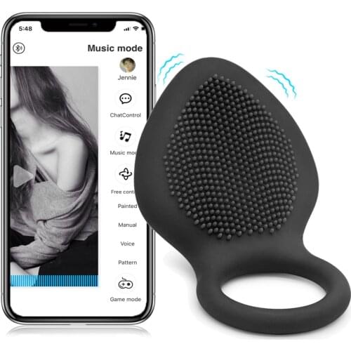 APP Bluetooth Vibrating Cock Ring For Men Delay Premature Ejaculation Clitoral Stimulation Penis Rings Sex Toys for Men Couples