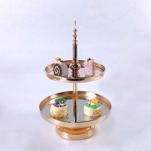 1pcs gold cake stand cupcake tray cake tools home decoration dessert table decorating party suppliers Wedding Display