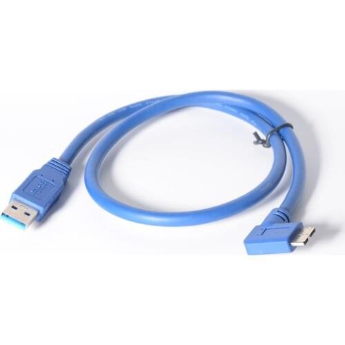 1m 2 3 ft Slim Micro USB 3.0 Cable M/M - Right-Angle Micro-USB - USB 3.0 A to Micro B - Angled Micro USB - USB 3.1 Gen 1 5Gbps