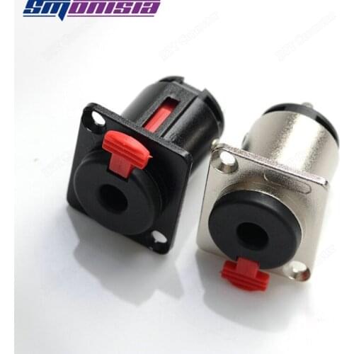 10pcs-1000pcs 6.35 6.5mm Female Audio Socket TRS Ground Panel Connector With Lock