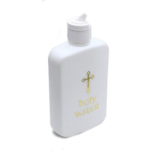 100ml Easter Holy Water Church Jesus Bottle With Gold Blocking Logo Holy Bible Christian Cross Plastic Decoration Water Bottle