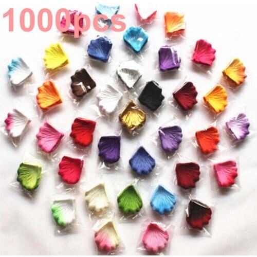 1000pcs Colorful Artificial Rose Petals Wedding Petalas Birthday Silk Flower Petal Accessories Wedding Romantic Rose Decor
