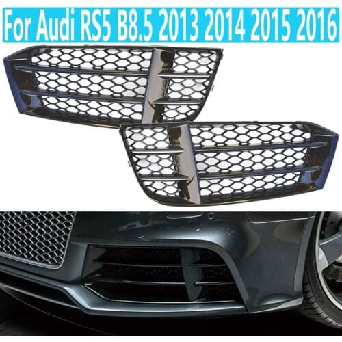 Left/ Right Side For Audi RS5 B8.5 2013 2014 2015 2016 Front Bumper Honeycomb Mesh Fog Light Grille Grill Cover