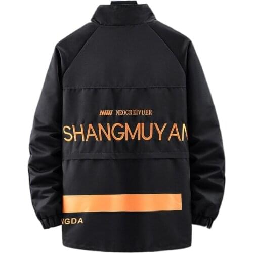 2021 new spring and autumn mens windbreaker jacket mens loose stand-up collar plus size 10XL 9XL 8XL mens jacket coat