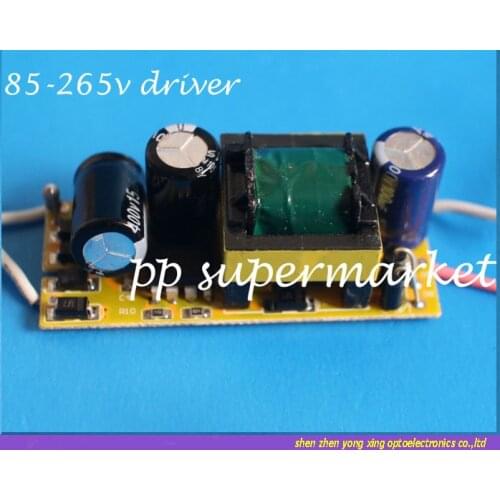 5pcs/lot 300mA 4-7x1W Led Driver 4W 5W 6W 7W Power Supply AC 85V~265V 110V 220V for ceiling light, spotlight