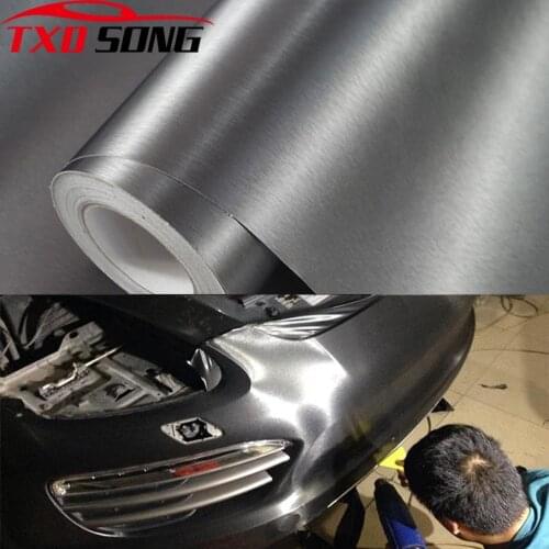 50cm*1/2/3/4/5/6m Car Styling Matt Brushed Aluminum Car Wrap Vinyl Film Sheet Motorcycle Automobiles Car Stickers Decal