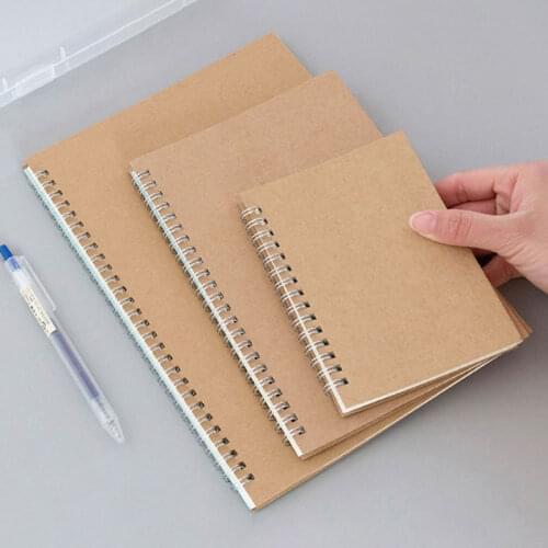 A5 A6 B5 Spiral Notebook Upturn Coil Note book Lined Blank Grid Paper Journal Diary Sketchbook For School Office Stationery