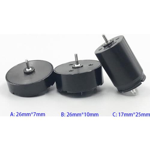 Big Coreless Motor 17*25mm/ 26*7mm/ 26*10mm DC 12V 10000RPM 12000RPM High Speed Mute Motor Strong Magneticfor Tattoo Machine