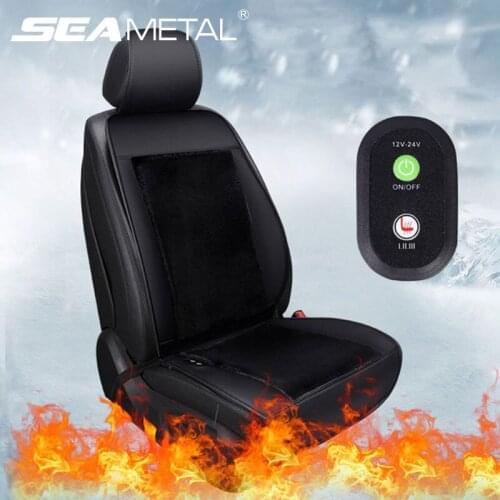 12-24V 3A 24W Car Seat Cover Winter Warm Heating Cushion Anti-slip Universal Front Heated Seat Pad Protector for Auto Truck SUV