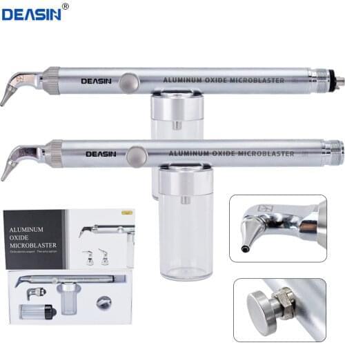 DEASIN 2in1Dental Aluminum Oxide Micro blaster Low Speed Alumina Air Abrasion Polisher Microetcher Sandblasting With Water Spray