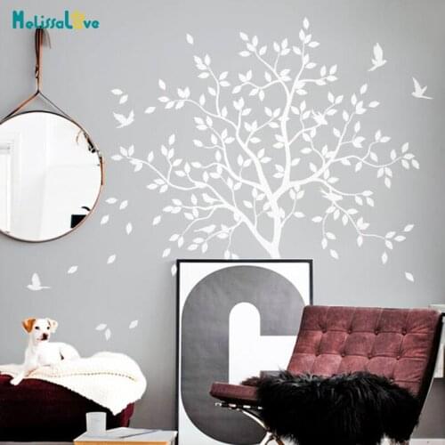 Nursery Tree Wall Decal Birds Vinyl Decals Kids Home Decor Living Room Children Vinyl Murals Removable BB027