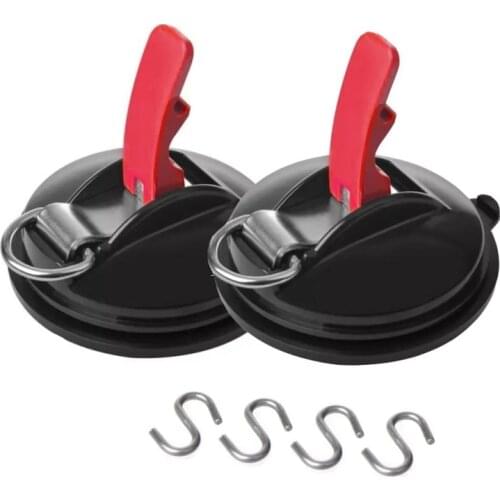 Suction Cup Anchor Heavy Duty Tie Down Car Mount Luggage Tarps Tents with Securing Hook Universal for Car Truck