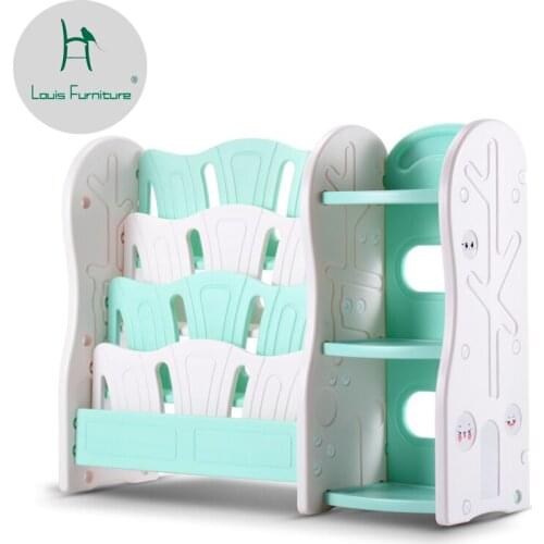 Louis Fashion Childrens Bookcases Bookshelf Cabinet Toy Storage Rack Baby Figure Bookshelf Locker Magazine Organizer