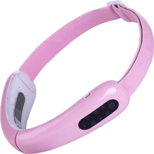 Rechargeable Facial Slimming Belt LED Light Photon Therapy V Face Lifting Massager EMS Face Slimming Strap Cheek Lift Chin Slim