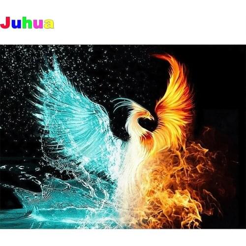 Ice fire phoenix Diy diamond painting mosaic Home Decor Full Square/Round Drill diamond embroidery Handmade diamond stitch