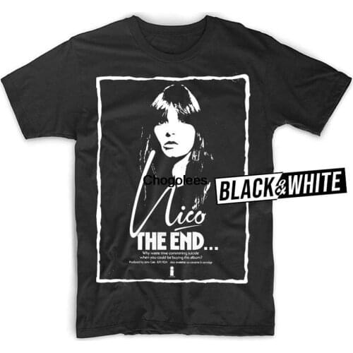 Nico The End... band poster album cover heavy metal hard rock T Shirt all sizes S 5XL mens Black White