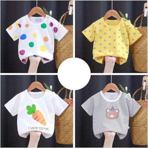 Summer New Arrivals Childrens Clothing Baby Boys T Shirt Cotton Short Sleeve Tops Kids Girls Casual Cute T-shirt