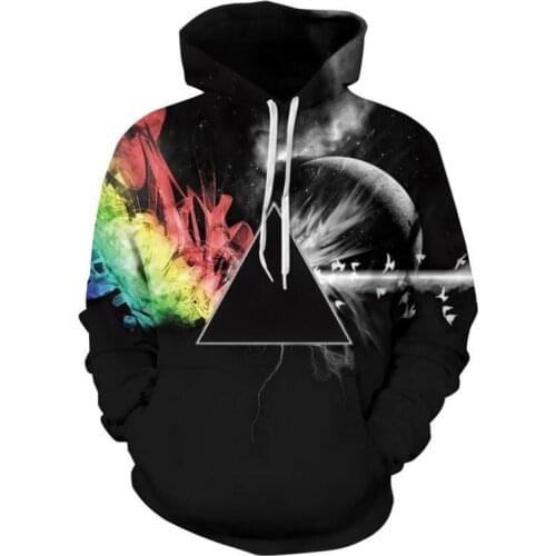 S-XXXL Sweatshirts Men/women 3d Sweatshirts Print Sunlight Refraction Rainbow Hooded Hoodies Pullover Tops Hoody Plus size