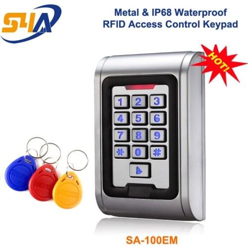 S100EM Metal Access Control keypad include 3pcs RFID Keyfobs in different color