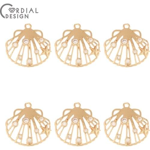 Cordial Design 50Pcs 15*15MM DIY Pendant/Earrings Accessories/Hand Made/Jewelry Findings & Components/CZ Charms/Earring Making