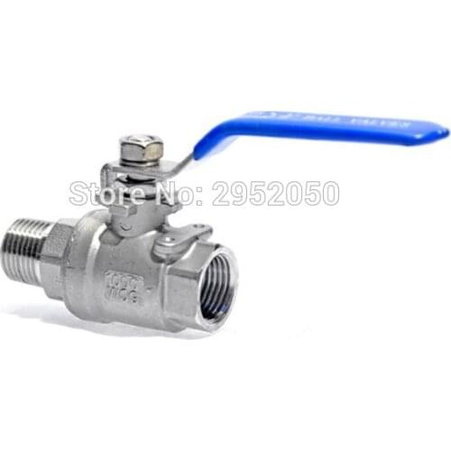 Free shipping Stainless Steel Ball Valve 1/2'' BSP Female x Male, Homebrew Plubmbing Hardware