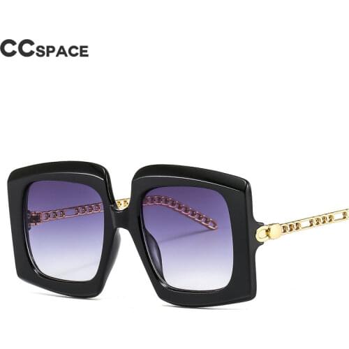 46616 Luxury Big Frame Sunglasses Metal Chain Legs Men Women Fashion Shades UV400 Vintage Glasses