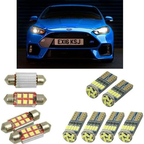 Interior led Car lights For For-d focus 3 hatchback saloon sedan turnier estate bulbs for cars License Plate Light 6pc
