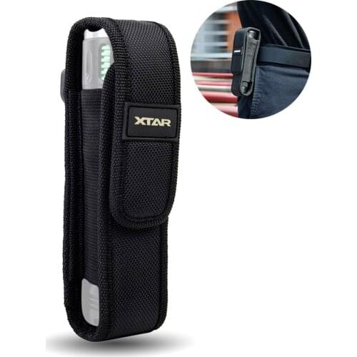 Tactical XTAR T220 Flashlight Pouch LED Torch Holster Case Outdoor Camping Portable Flashlight Holster Black Color