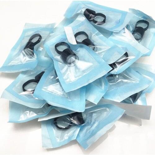 100pcs Tattoo Ink Ring Cups Glue Cap with Sponge Microblading Pigment Cup Tattoo Tool Holder Permanent Makeup Accessories Supply