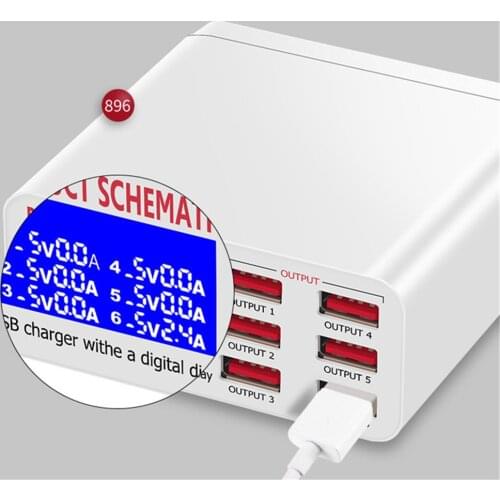 Multiple 6USB Charger Station Quick Charge 3.0 Charger Station For iPhone Samsung Huawei Tablet Laptop 6Ports Power Adaptor