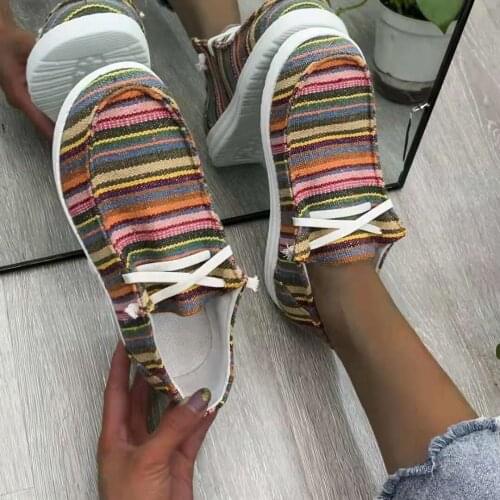 2021 New Women Shoes Sneakers Canvas Flats Large Size Women Fashion Vulcanize Shoes Summer Flats Casual Shoes