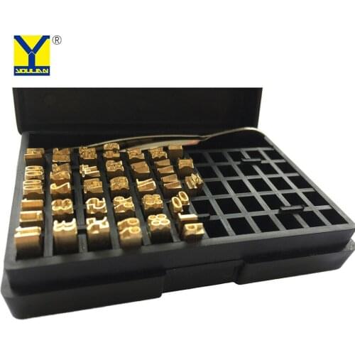 1Box Pure Copper Conve&Concave Character For FR-900 Continuous Sealing Machine Stainless Steel Brass Zinc types