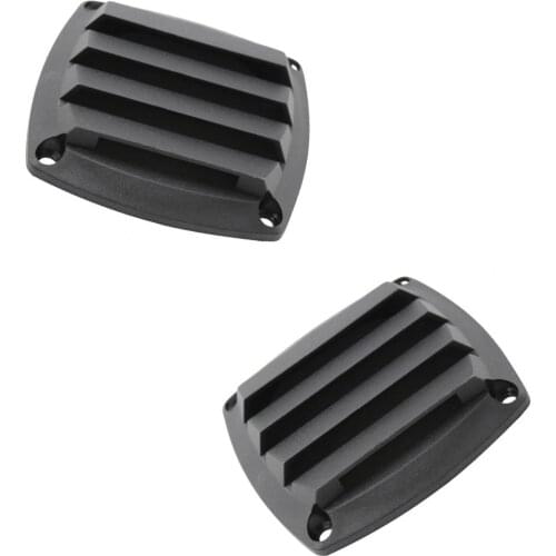 2pcs 3 Inch Plastic Louvered Vents Boat Marine Yacht Air Vent - Black