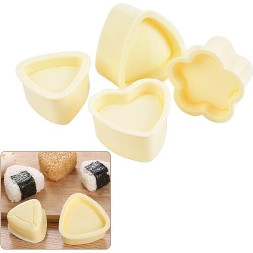 3PCS/Set DIY Sushi Mold Onigiri Rice Ball Food Press Heart Flower Sushi Maker Mold Japanese Home Kitchen Bento Accessories Tools