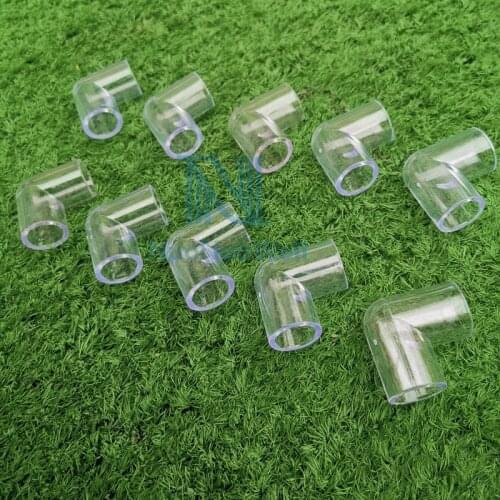 30pcs 16mm/20mm Clear Acrylic Elbow Transparent Aquarium Fish Tank Fittings Garden Water Connectors DIY Irrigation Joints