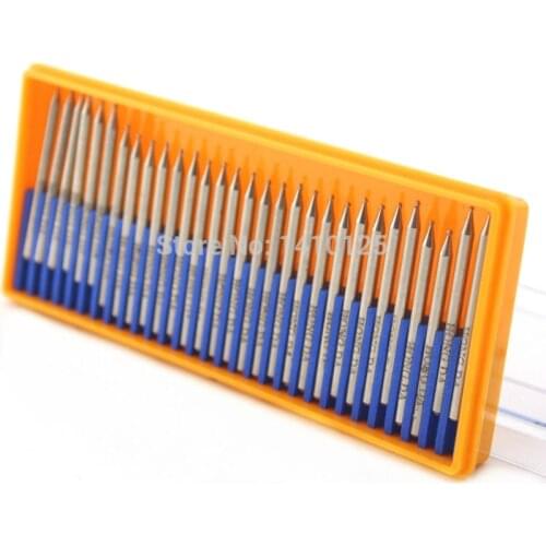 30 Pcs Bur Diamond Grinding Head SPHERE 1 mm Coated Spherical Mounted Point Shank 2.35 3mm Grit 150 for Dremel Tools Accessories