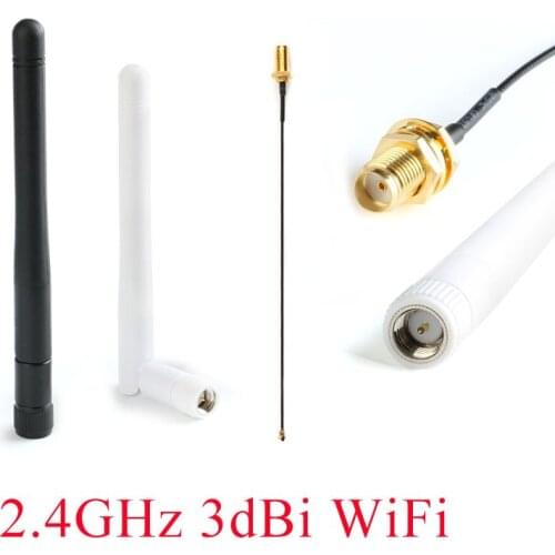 2.4GHz 3dBi WiFi 2.4g Antenna Aerial RP-SMA Male wireless router+ 15cm PCI U.FL IPX to RP SMA Male Pigtail Cable ESP8266 ESP32