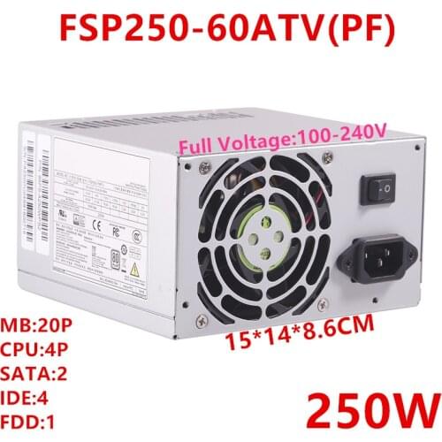 New PSU For FSP Advantech ATX -5V 610L 250W Power Supply FSP250-60ATV(PF) FSP250-60GTV PS8-250ATX-ZE