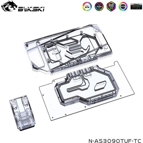 Bykski Front Back Block Kit Video Memory Block For ASUS TUF RTX 3090/3080 24G/10G GAMING,Full Cover Copper ,N-AS3090TUF-TC