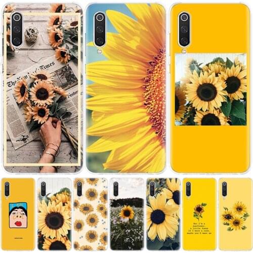 Aesthetics Sunflowers Novelty Phone Case For Xiaomi Mi Note 10 11 9 8 10T 9T CC9 A1 A2 A3 Poco F1 X3 F2 Pro Lite 5X 6X Cover Coq