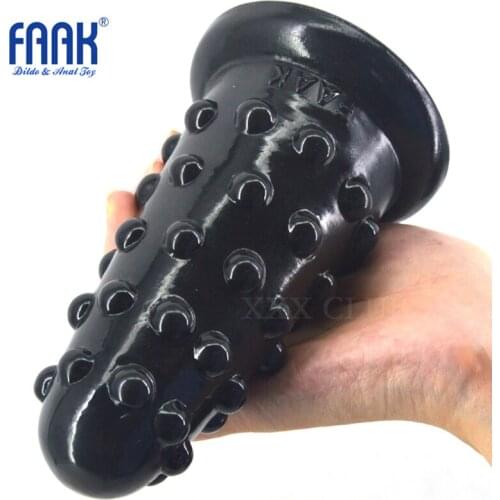 FAAK 15.6*7.2cm big anal plug with nubs, Missile Butt Plug adult masturbation sex toys for men women Anal Trainer Sex Products